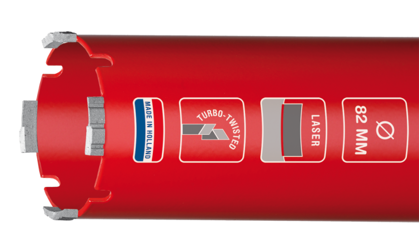 DRY CORE DRILLS DUSTEC®, 150 MM x M16